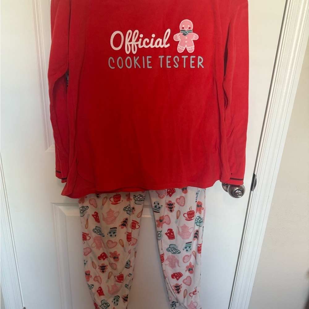 Red 'Official Cookie Tester' Women's Pajama Set